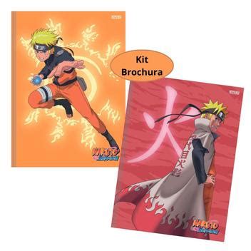 Kit Caderno Naruto Un Shippuden Brochura Folhas Capa Dura S O