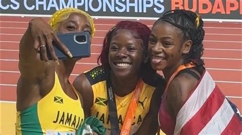 OMG Shelly Ann Fraser Pryce Reacts After Sha Carri Richardson Wins