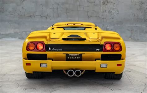 Wallpaper Lamborghini Diablo Supercar Rear View Lamborghini Diablo