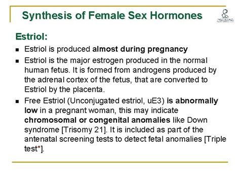 Biochemistry Of Female Sex Hormones Dr Gehan H