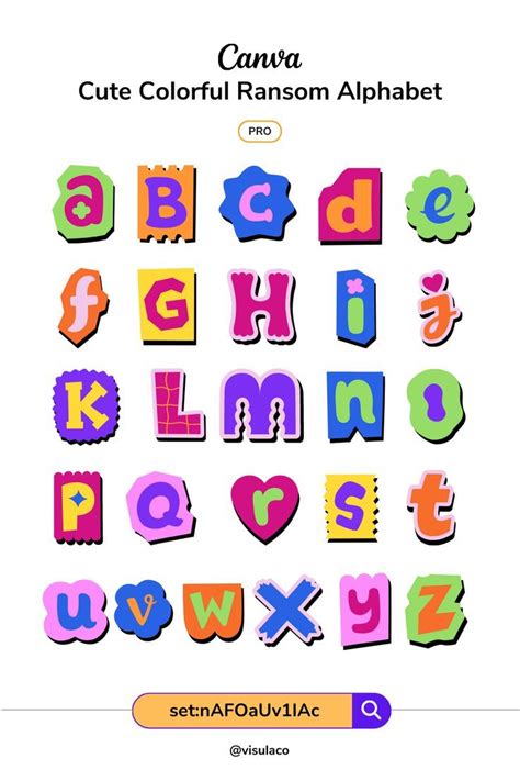 The Colorful Alphabet Is Made Up Of Different Shapes And Sizes