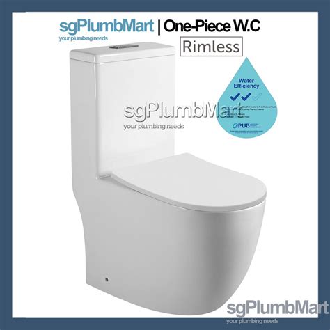 Rimless 1 Piece Toilet Bowl One Piece Wc Shopee Singapore