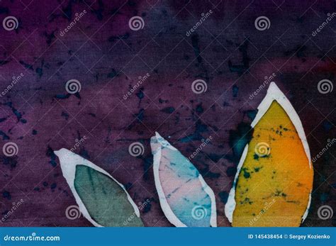 Leaves Fragment Hot Batik Background Texture Stock Photo Image Of Shape Textile