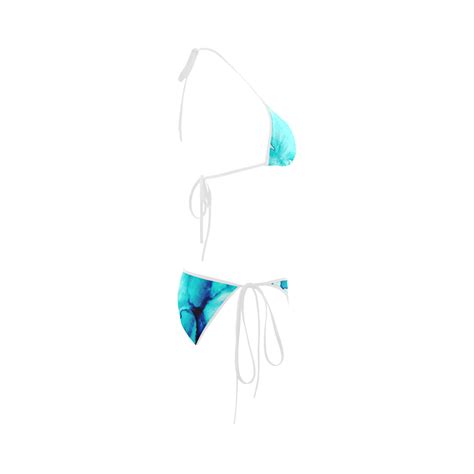 Tourqoise And Blue Custom Bikini Swimsuit Id D