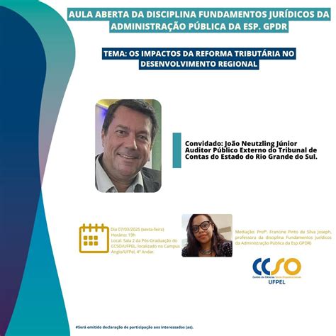 Notícias Sobre Especialização - Especialização em Gestão Pública convida para aula aberta sobre ...
