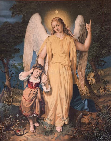 Guardian Angel With The Child Stock Image Image Of Christianity