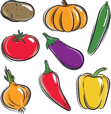 Vegetables Drawing For Kids - Vegetarian Foody's