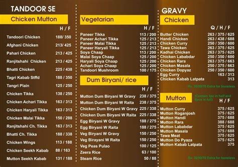 Masala Kitchen Menu Menu For Masala Kitchen Sector 20 Dwarka New