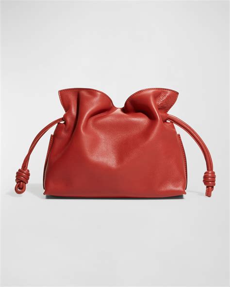 Loewe Flamenco Mini Drawstring Knot Clutch Bag Neiman Marcus