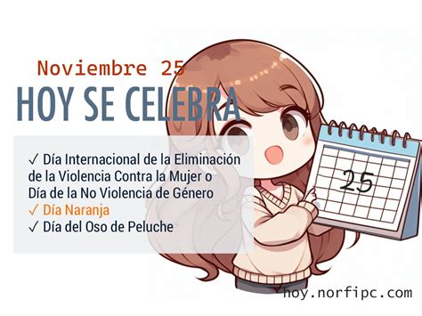 Qué se celebra el 25 de noviembre