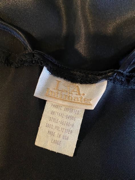 Vintage Black Satin Nightgown Lingerie Dress Taralyne Gem