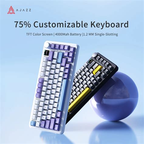 Novo Ajazz Ak Max Tri Mode Hot Swap Mah Rgb Bluetooth Teclado Mec Nico Para Jogos Sem Fio