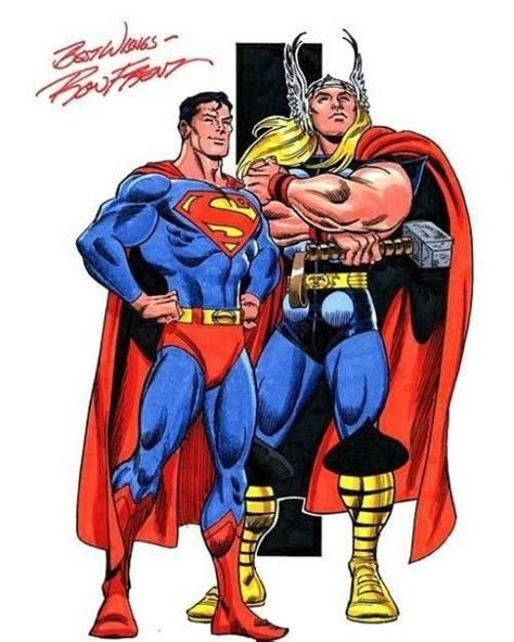 Two Men Dressed As Superheros Standing Next To Each Other In Front Of A