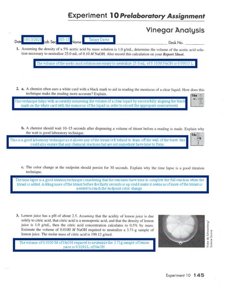 Experiment Pre Lab Assignment Ta Jay Davis The