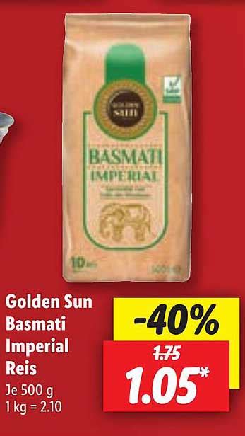 Golden Sun Basmati Imperial Reis Angebot Bei Lidl Prospekte De