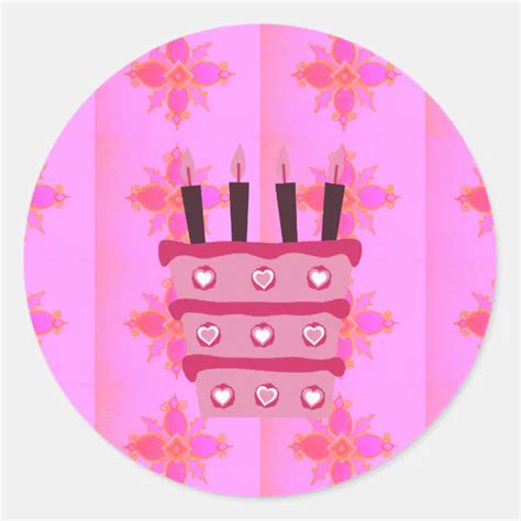 Happy Birthday Classic Round Sticker Zazzle