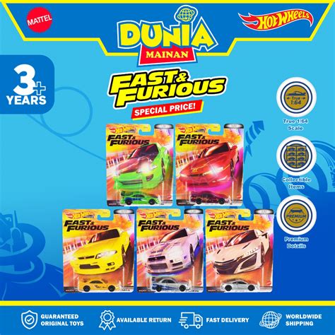 Hot Wheels Premium Fast And Furious Dash L Series Bundle Retro