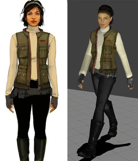 Half Life 2 Episode Three Alyx Vance Concept Art Model And Textures