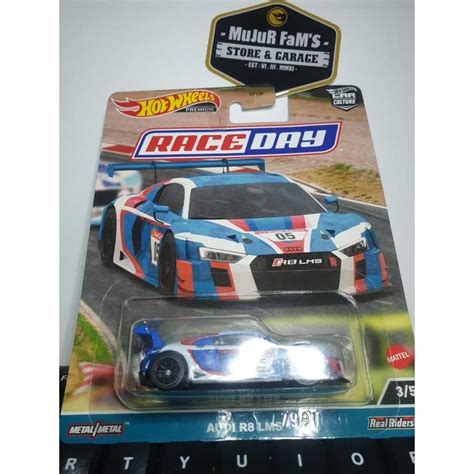 Jual HOT WHEELS PREMIUM AUDI R8 LMS RACE DAY BIRU Shopee Indonesia