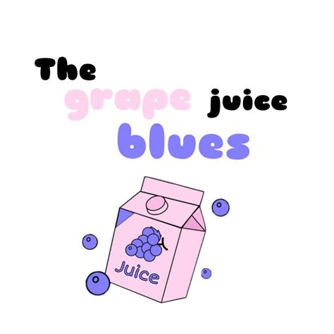 The Grape Juice Blue Box Is Next To Its Cardboard Package With Grapes