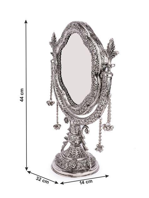 Classic Design Vanity Mirror | Antique Silver Finish