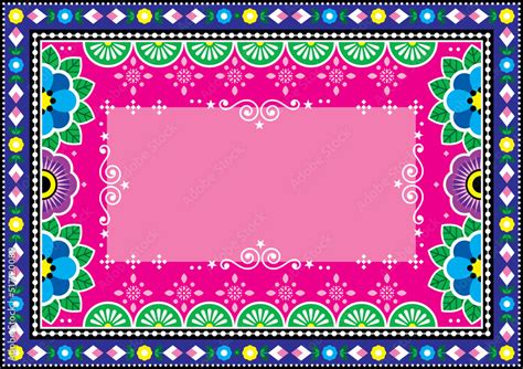 Pakistani And Indian Truck Art Vector Template Design With Empty Space For Text Perfect For