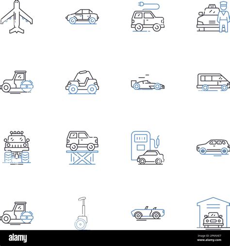 Distribution Services Line Icons Collection Logistics Shipping