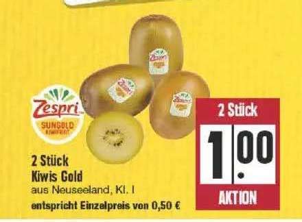 2 Stück Kiwis Gold Zespri Angebot bei EDEKA