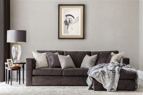 Beige Sofa Grey Walls