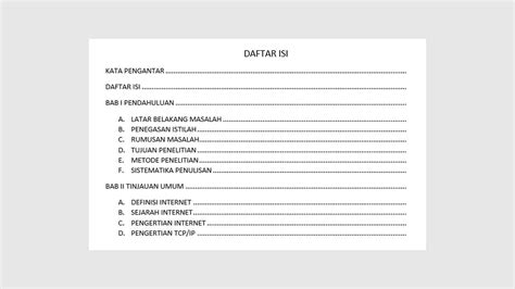 membuat daftar isi otomatis secara rapi  microsoft word