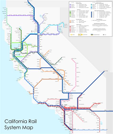 [OC] If California built passenger rail instead of highways : r