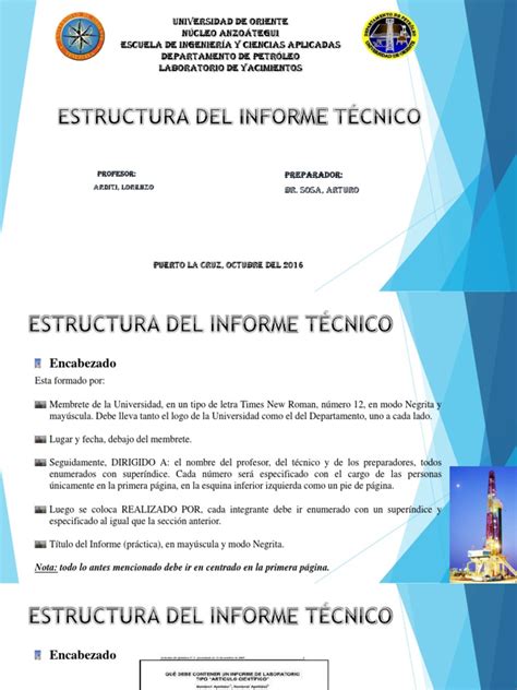 Estructura Del Informe Técnico Pdf Teoría Science