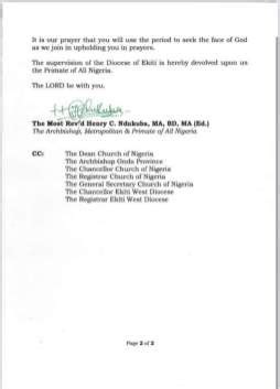 Anglican Bishop Suspended For Allegedly Having Sex With Wife Of Another Priest