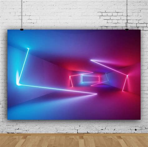 Buy Leowefowa X Ft Let S Glow Neon Party Backdrop Vinyl Colorful