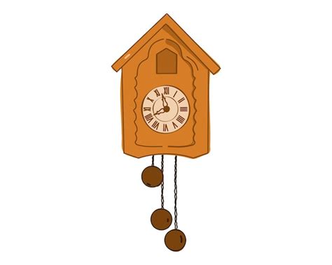 Premium Vector Vintage Clock Isolated On White Background