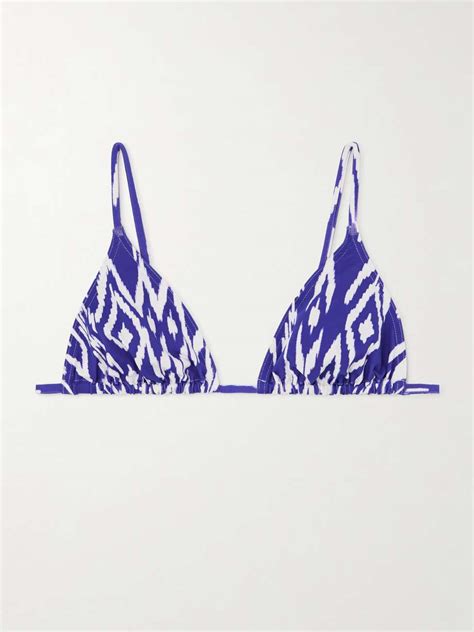ERES Sun Printed Triangle Bikini Top NET A PORTER