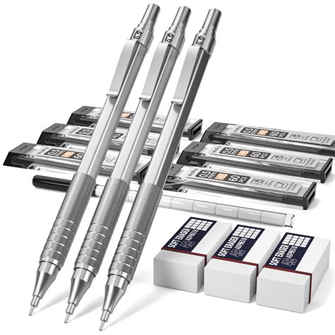 Buy Nicpro Mm Mechanical Pencils Set With Case Metal Artist