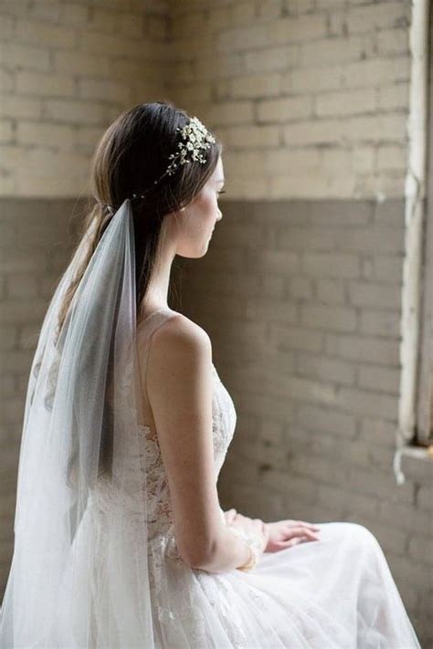 wedding hairstyles  long hair  veils   wedding day
