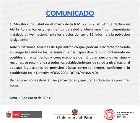 Ministerio De Salud On Twitter Comunicado El Ministerio De Salud