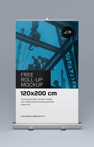 Мокап роллапа psd скачать бесплатно