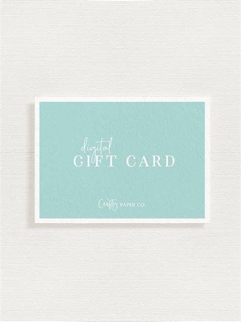 Digital Gift Card | Crafty Paper Co