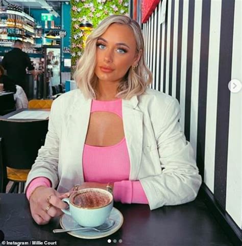 Love Island S Millie Court Flaunts Her Incredible Physique In Pink String Bikini Daily Mail Online