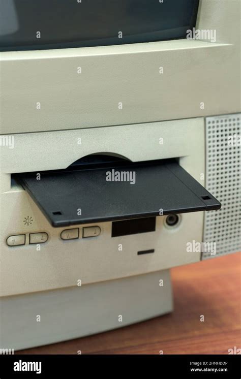 floppy disk inserted into MacIntosh performa computer drive Stock Photo ...