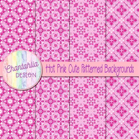 Hot Pink Cute Patterned Backgrounds