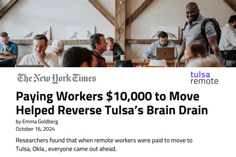 How does paying remote workers to move to Tulsa benefit current residents?