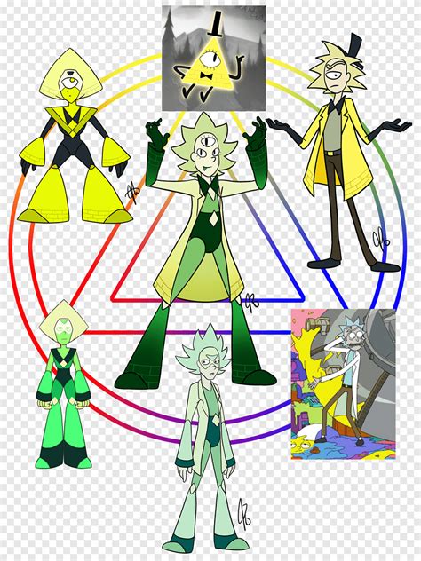 Rick Sanchez Bill Cipher Dipper Pines Character Art Galaxy Cartoon