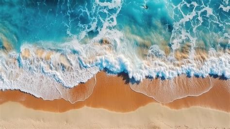 Premium AI Image | Ocean waves on the beach as a background Beautiful ...