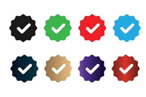 Verification Badge Set Guaranteed Stamp Or Verified Badge Verified