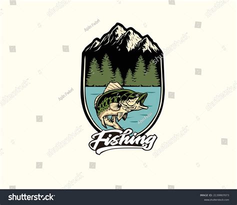 Fishing Sport Emblem Template Fisherman Tuna Stock Vector Royalty Free