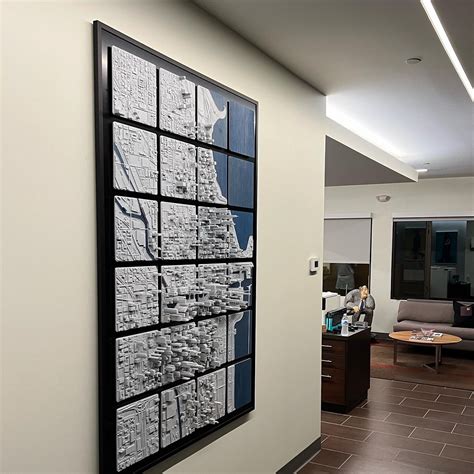 Buy Accurate Chicago 3d Map Printed Architecture